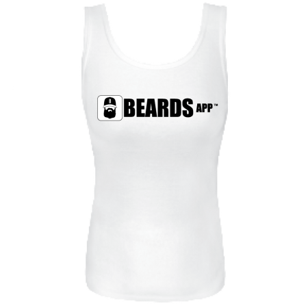 white Beards app women's tank top