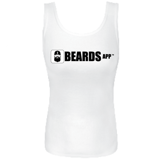 white Beards app women's tank top