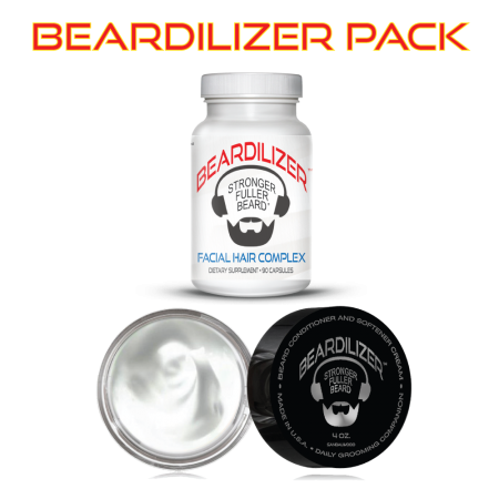 Beard supplement and beard cream value pack